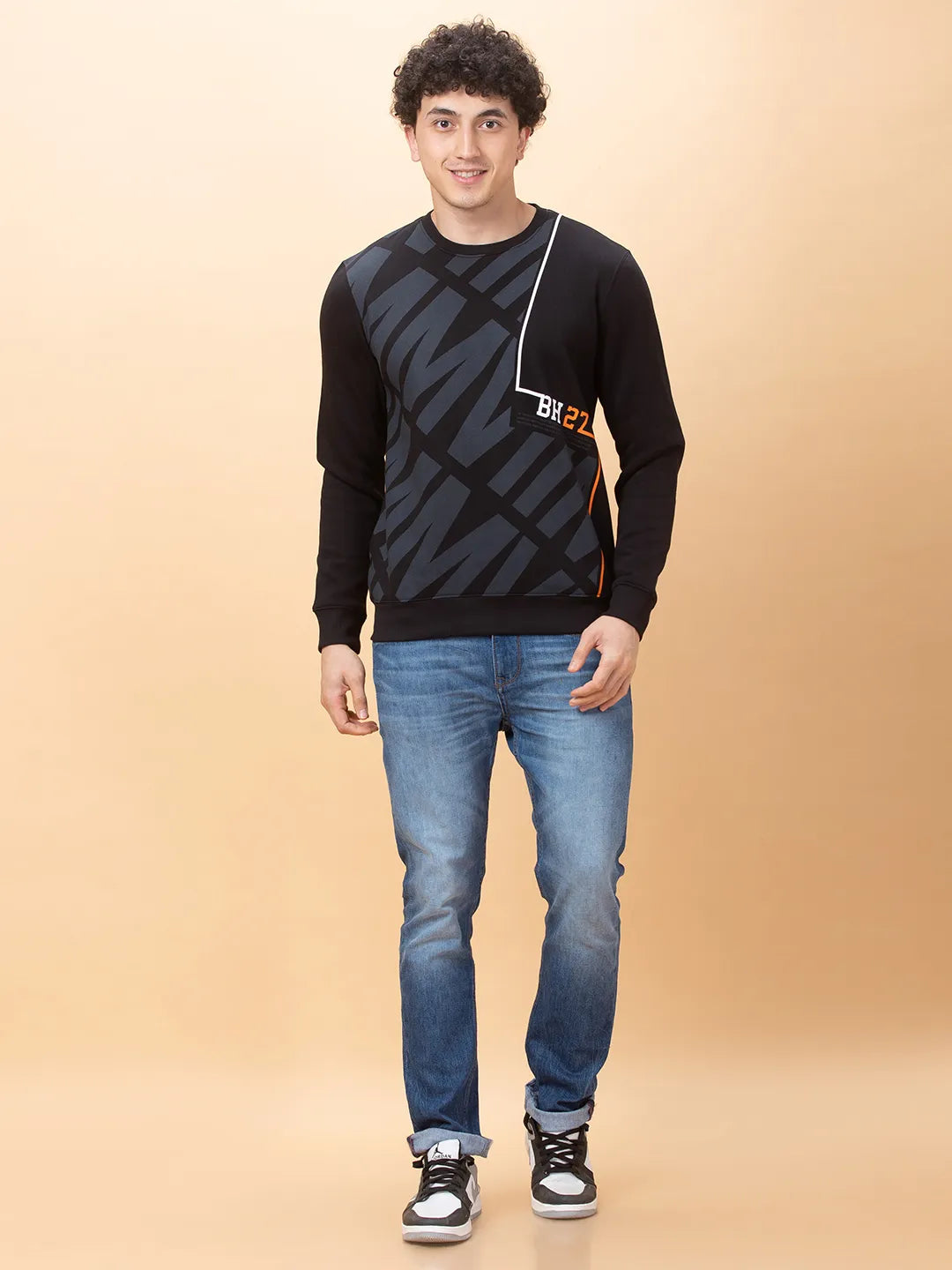 Being Human Clothing Mens-Top Sweatshirt Black