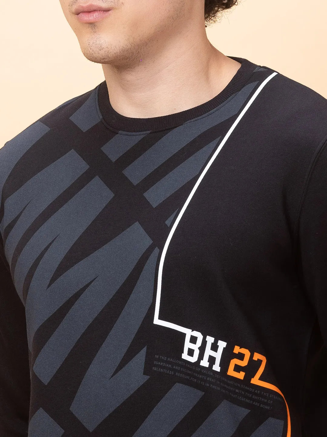 Being Human Clothing Mens-Top Sweatshirt Black