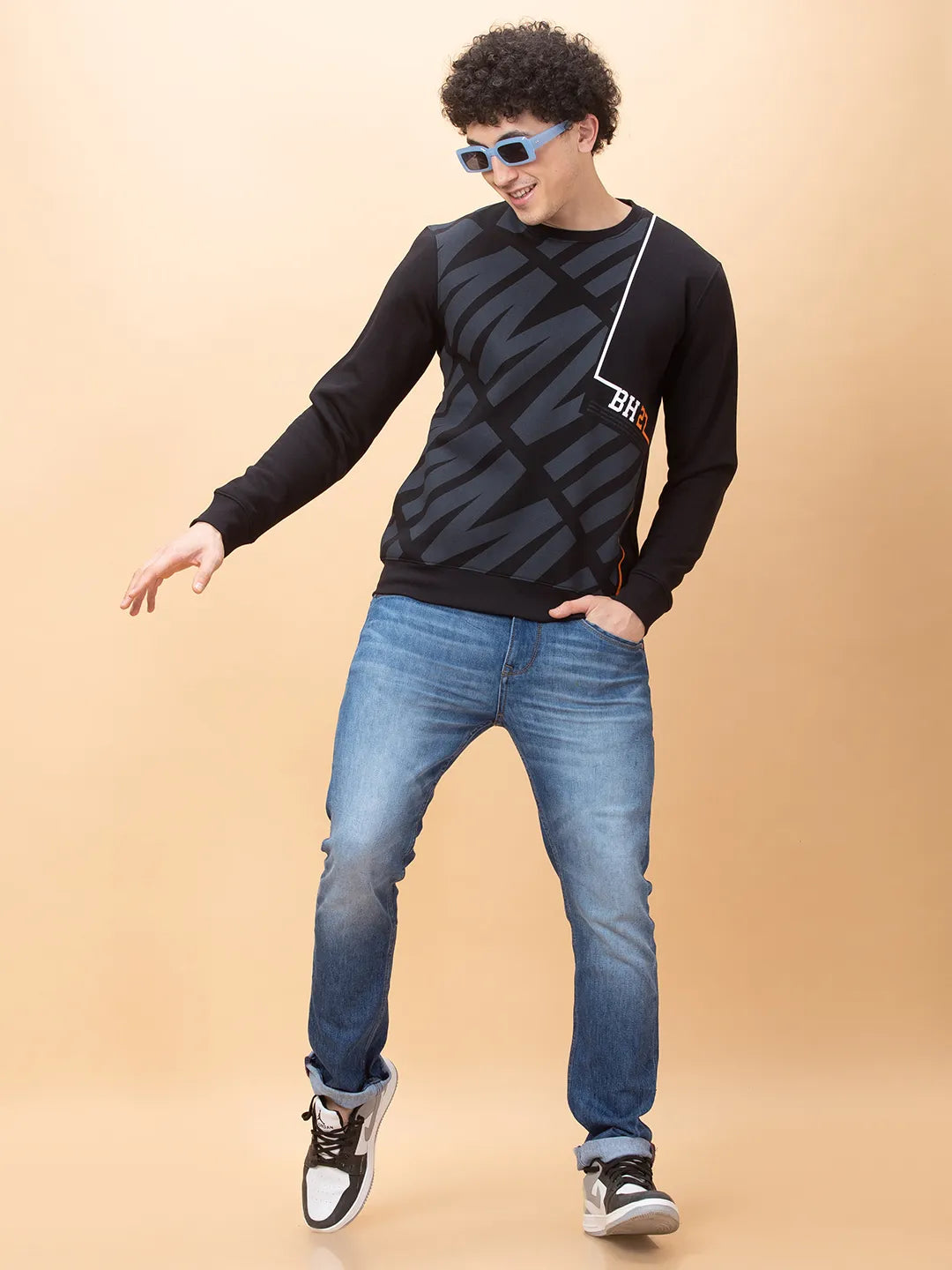 Being Human Clothing Mens-Top Sweatshirt Black