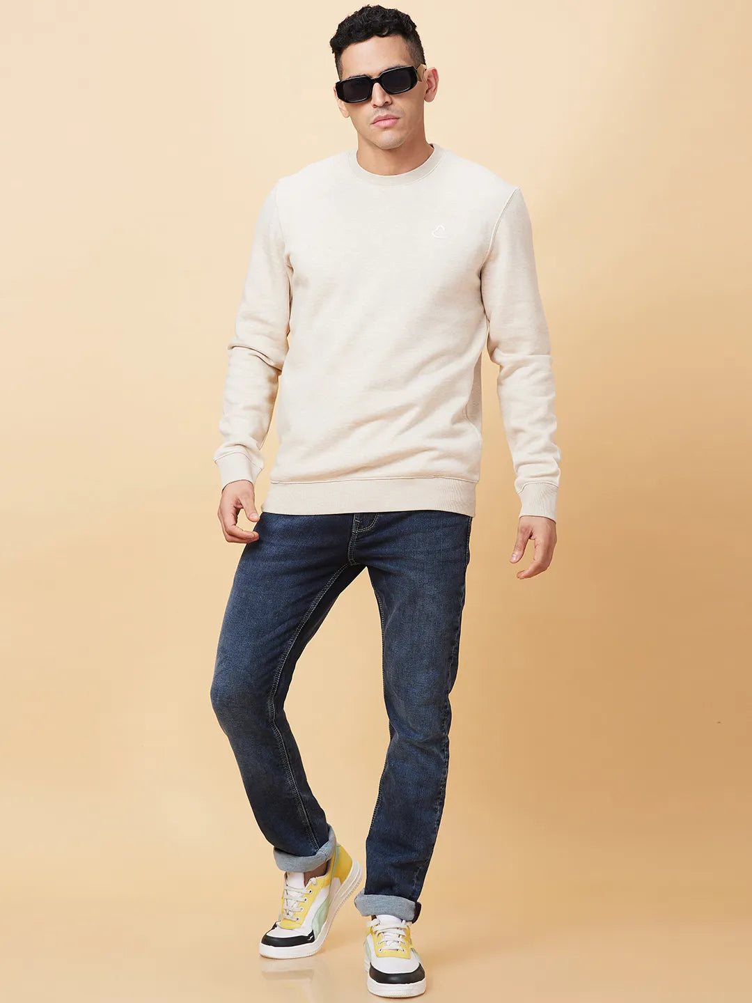 Being Human Clothing Mens-Top Sweatshirt Beige