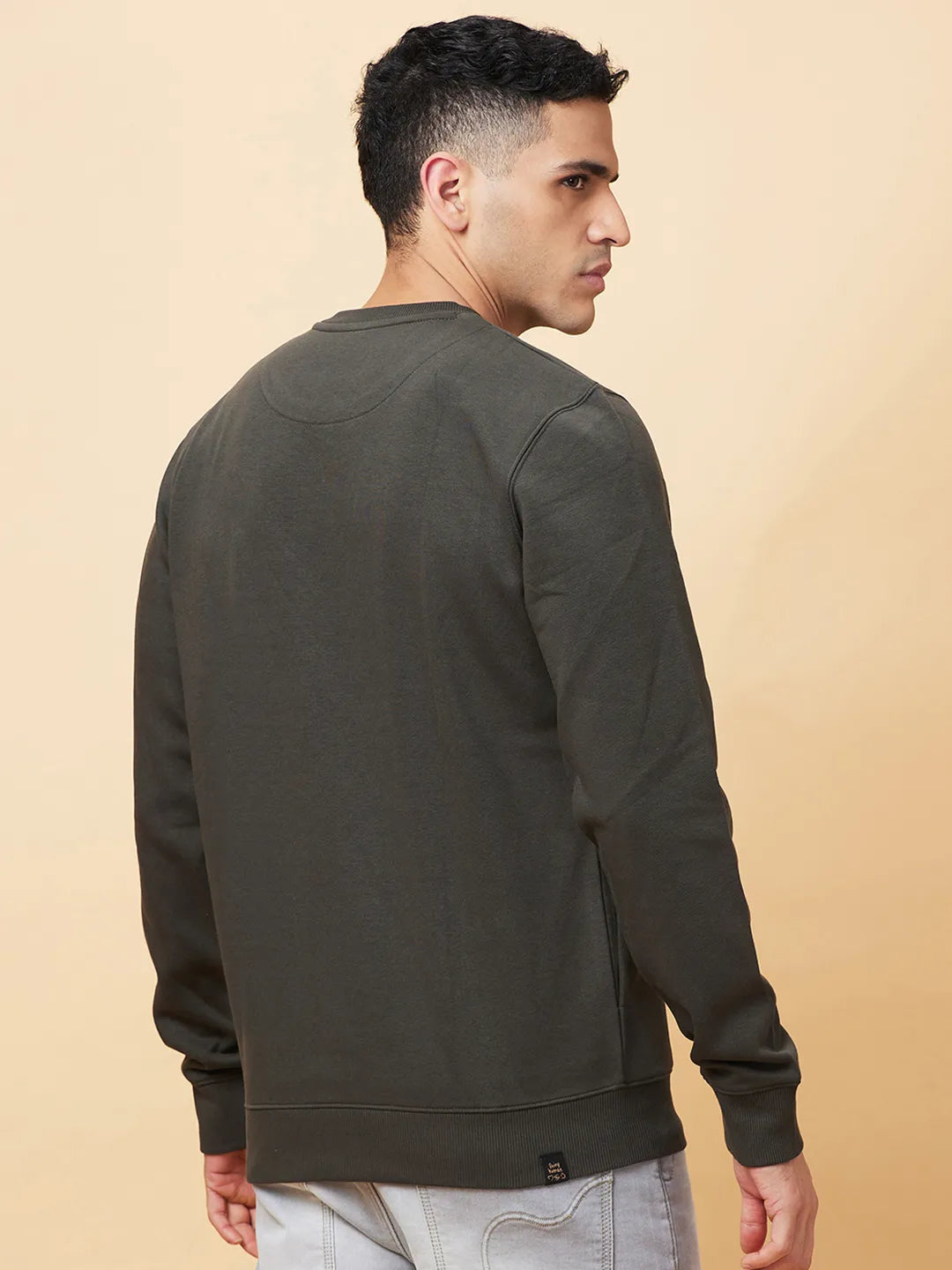 Being Human Clothing Mens-Top Sweatshirt Olive