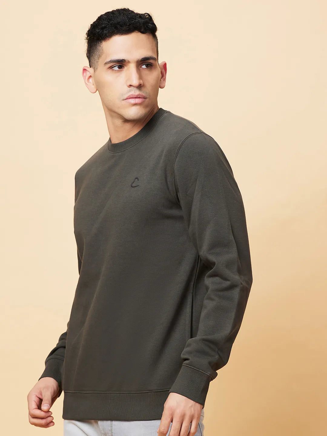 Being Human Clothing Mens-Top Sweatshirt Olive