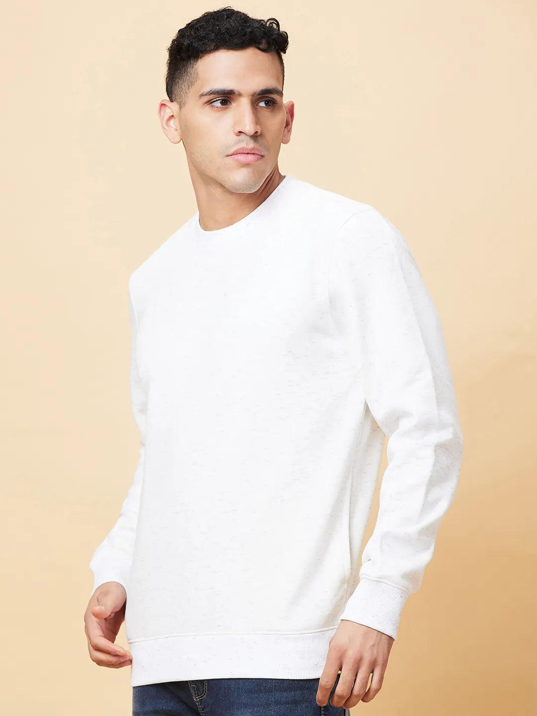 Being Human Clothing Mens-Top Sweatshirt White