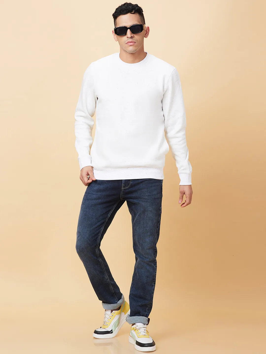 Being Human Clothing Mens-Top Sweatshirt White