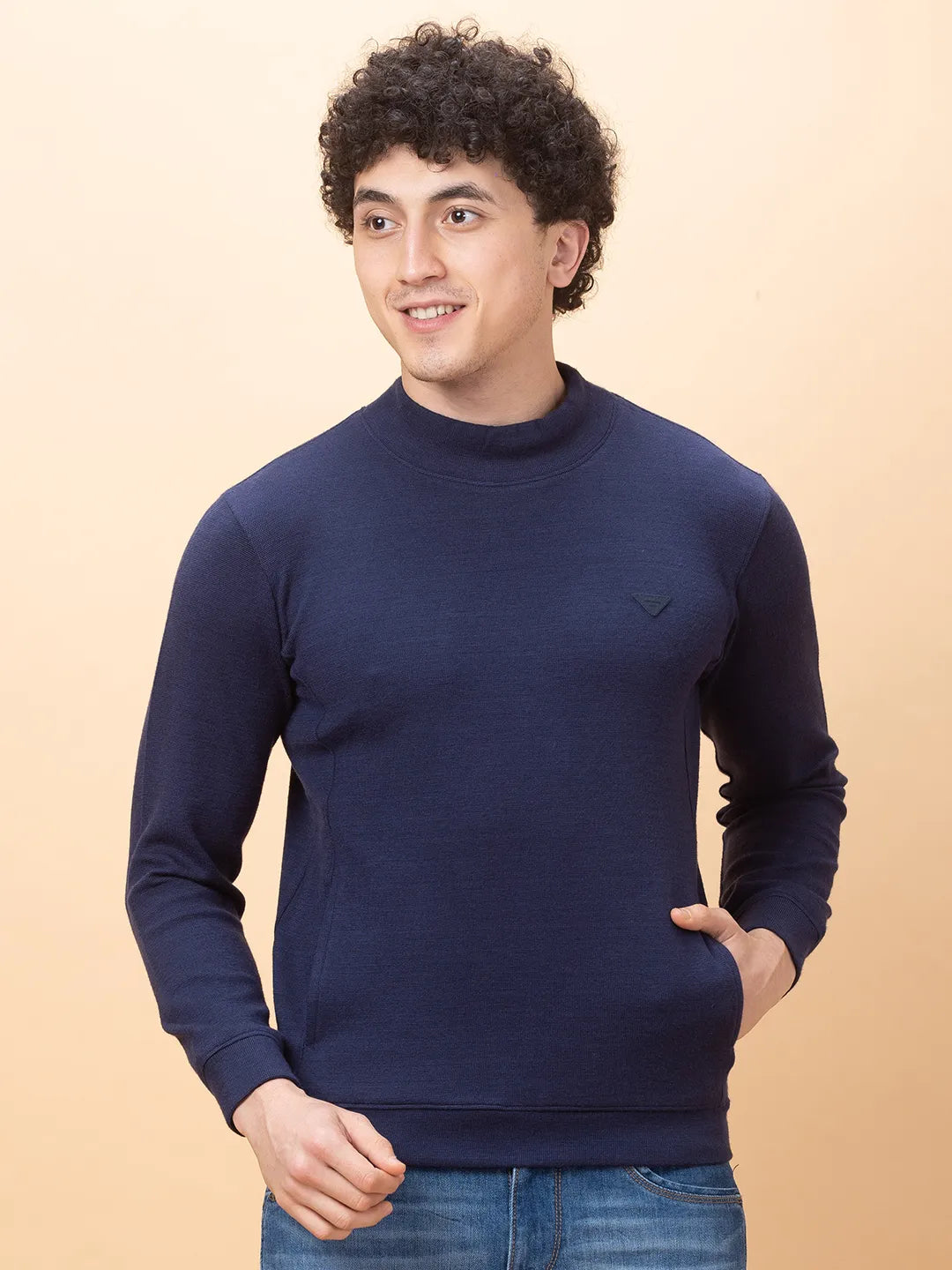 Being Human Clothing Mens-Top Sweatshirt Denim Blue