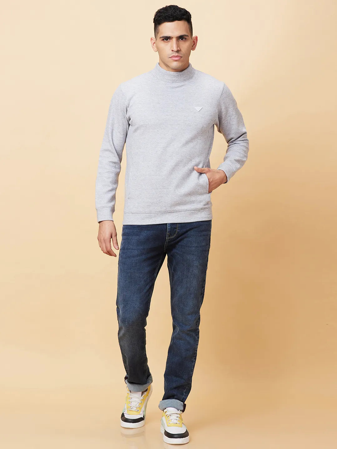 Being Human Clothing Mens-Top Sweatshirt Grey Mel