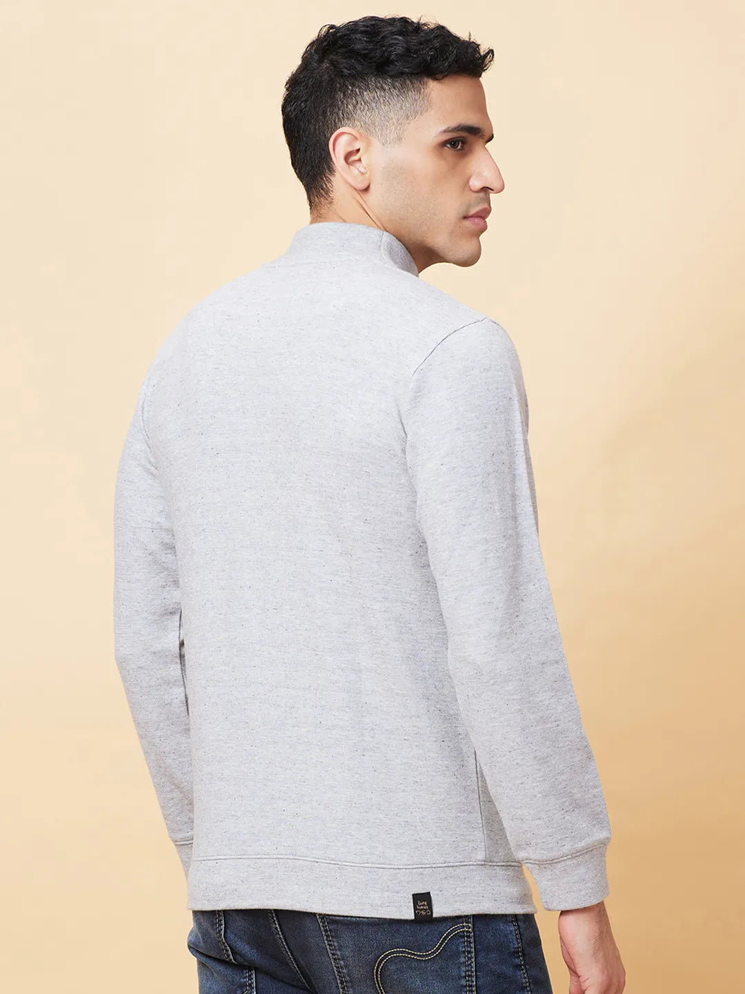 Being Human Clothing Mens-Top Sweatshirt Grey Mel