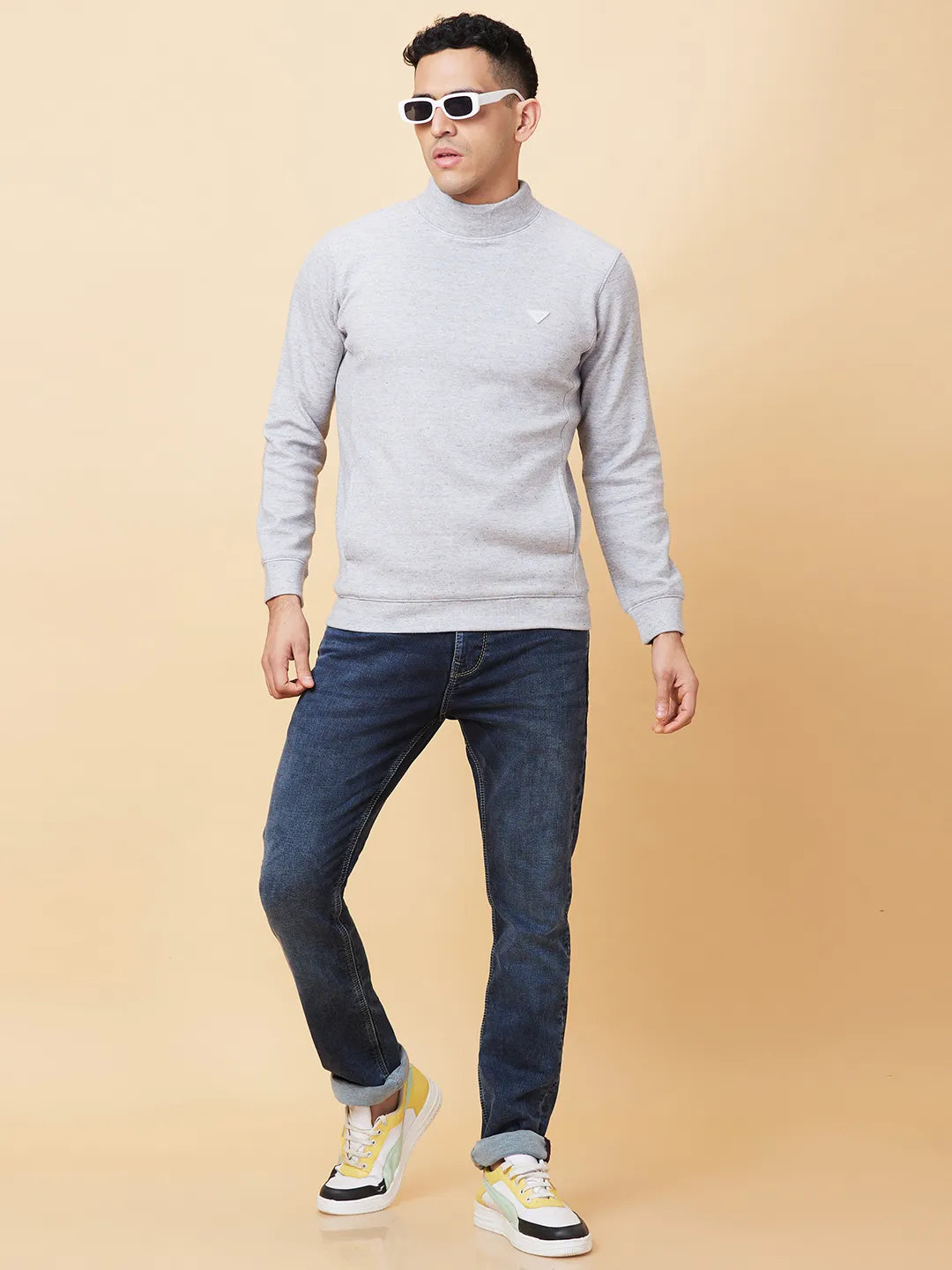 Being Human Clothing Mens-Top Sweatshirt Grey Mel