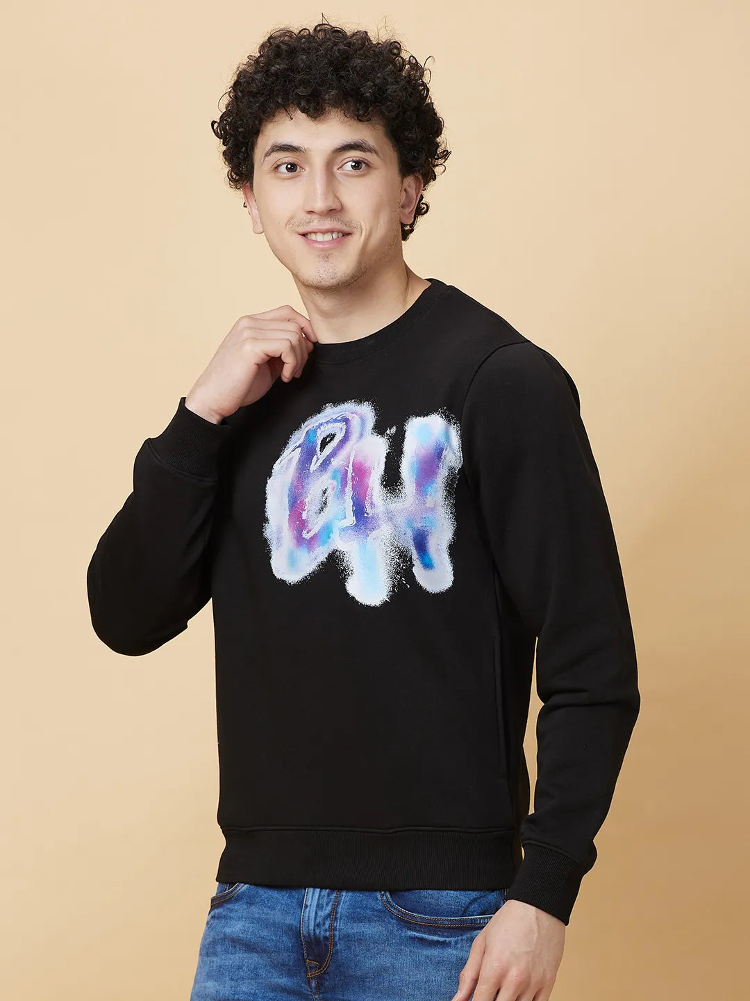 Being Human Clothing Mens-Top Sweatshirt Black