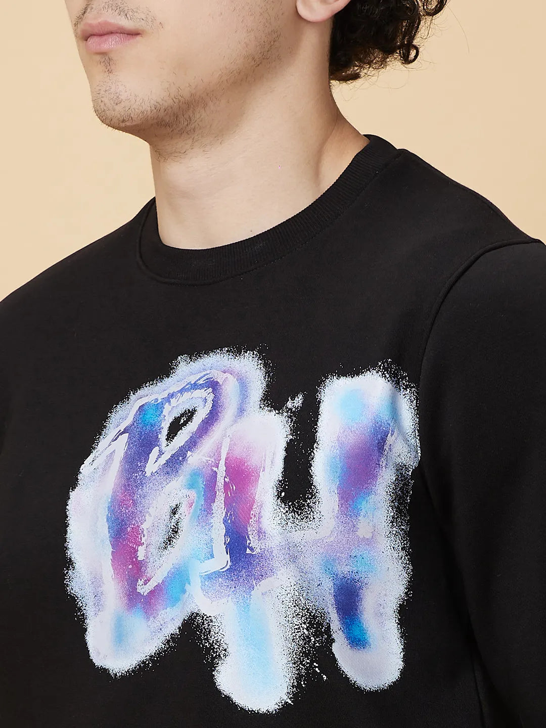 Being Human Clothing Mens-Top Sweatshirt Black