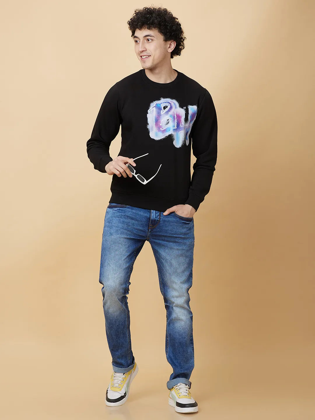 Being Human Clothing Mens-Top Sweatshirt Black