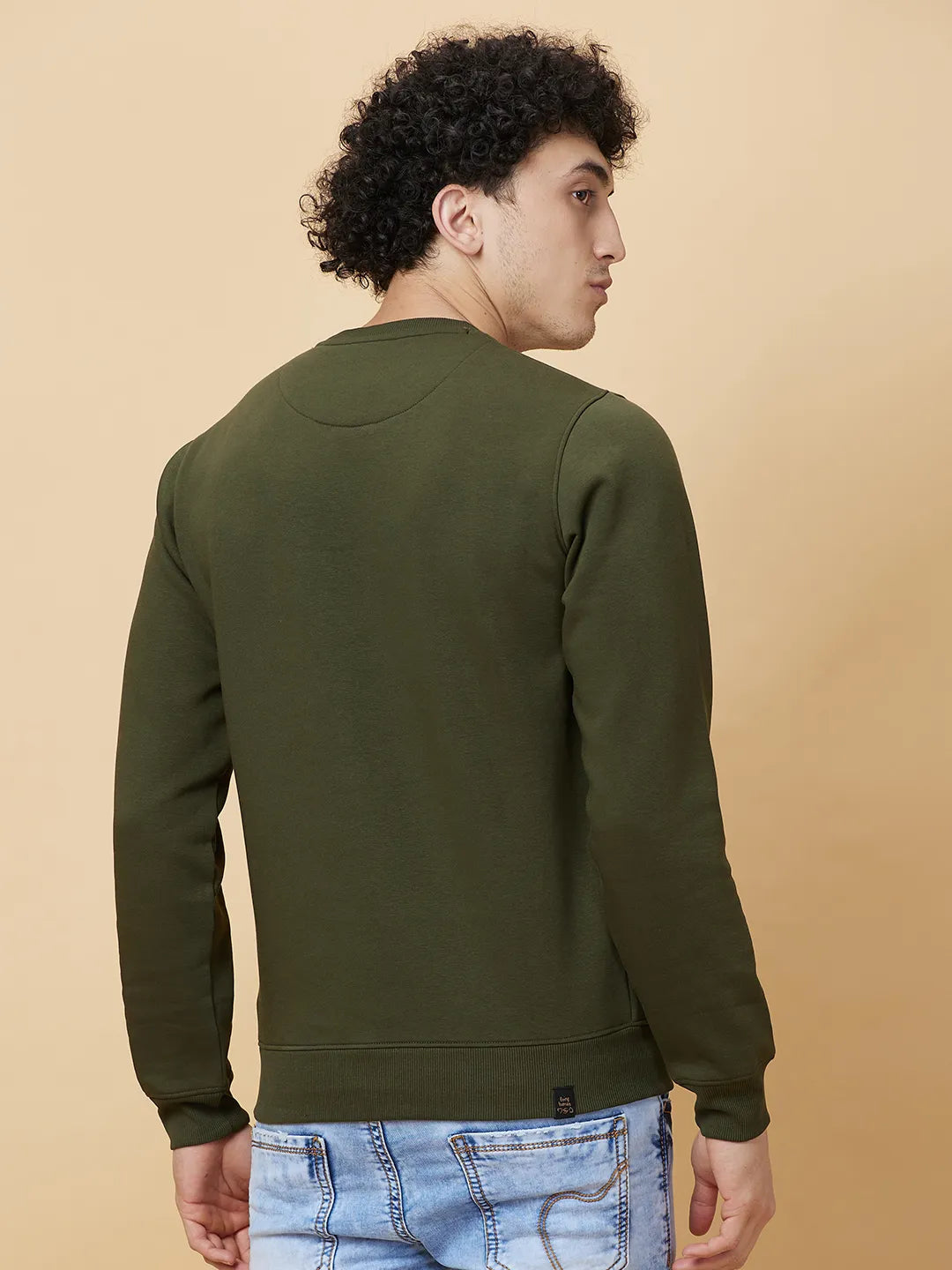Being Human Clothing Mens-Top Sweatshirt Olive