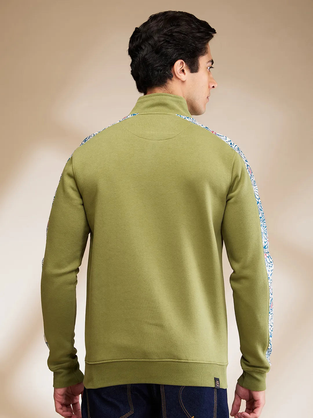 Mens-Top Sweatshirt Olive by Being Human Clothing