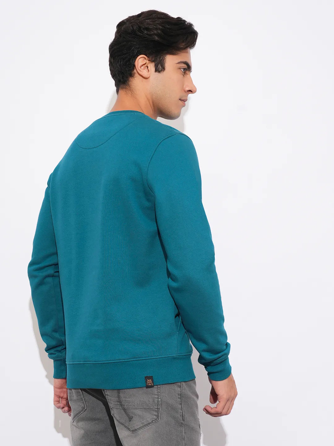 Being Human Clothing Mens-Top Sweatshirt Deep Teal