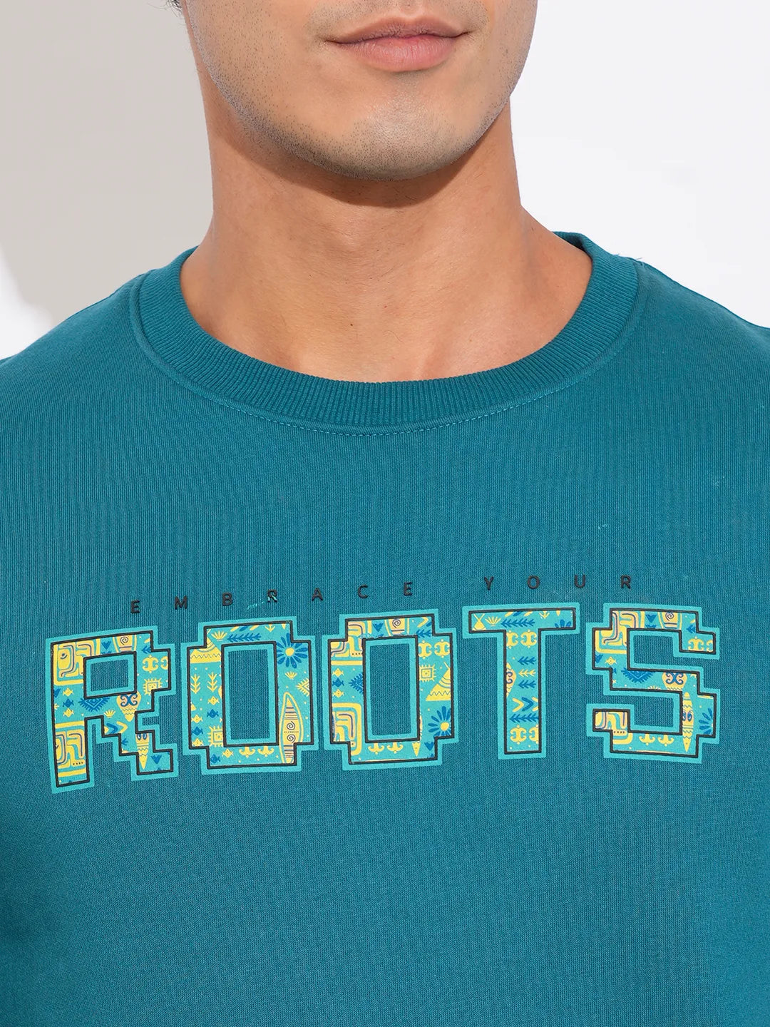 Being Human Clothing Mens-Top Sweatshirt Deep Teal