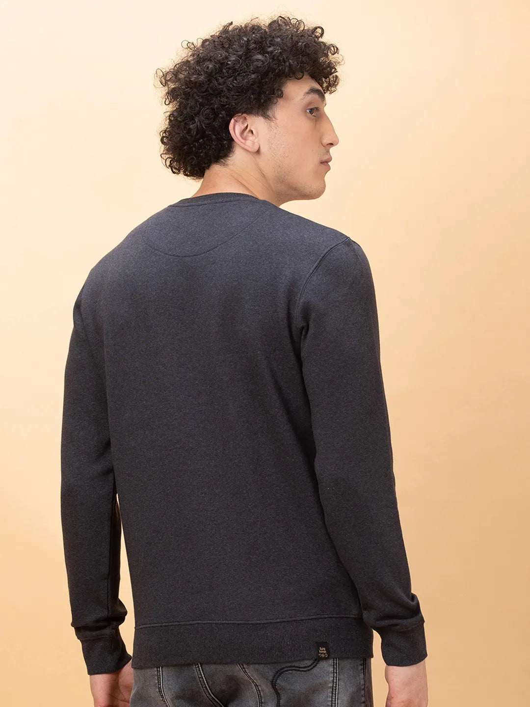 Being Human Clothing Mens-Top Sweatshirt Anthra Mel