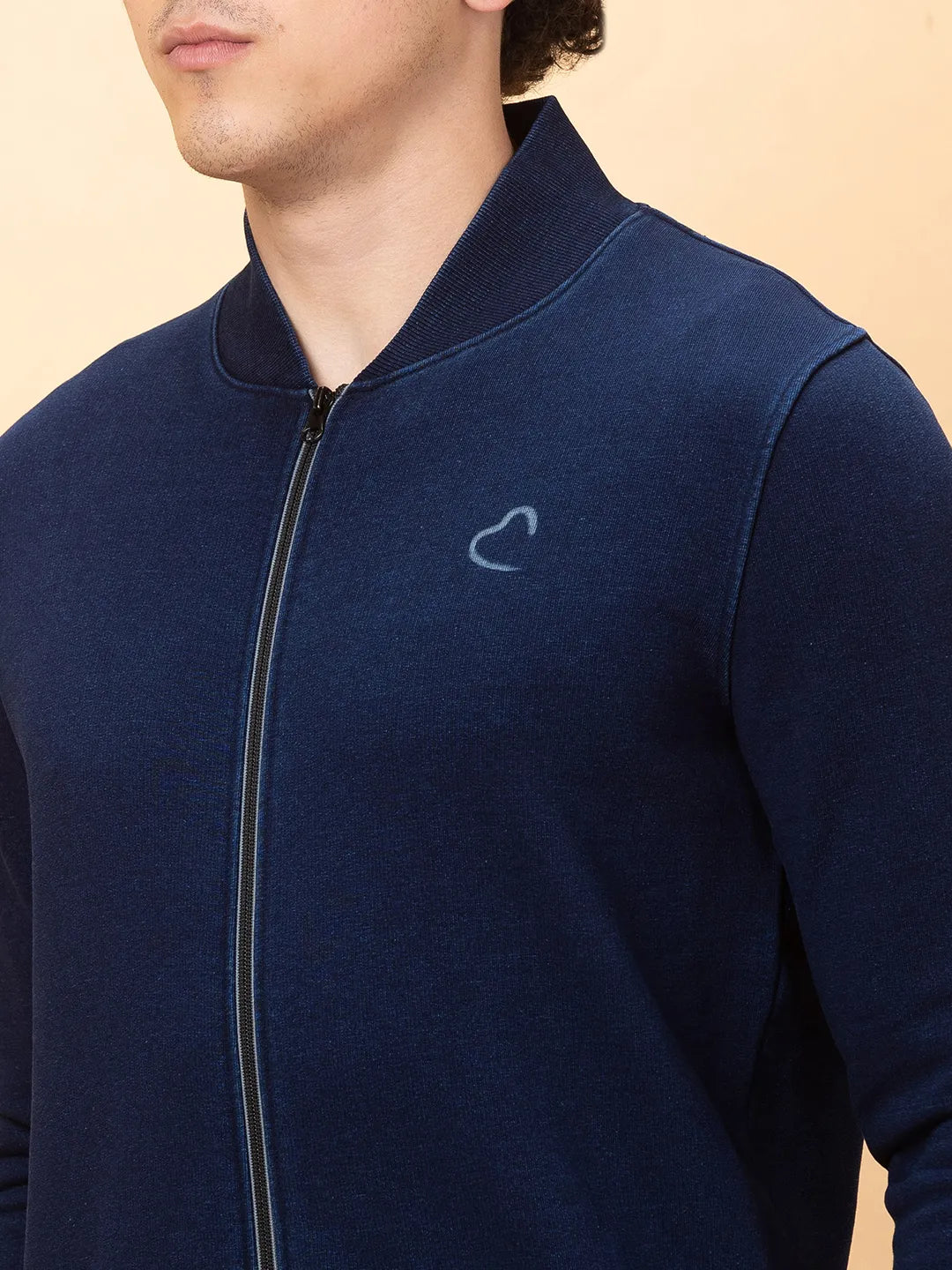 Mens-Top Sweatshirt Navy by Being Human Clothing