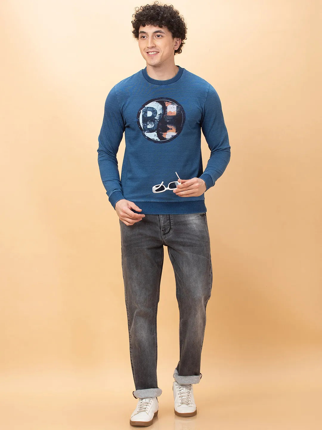 Being Human Clothing Mens-Top Sweatshirt Lt.Navy