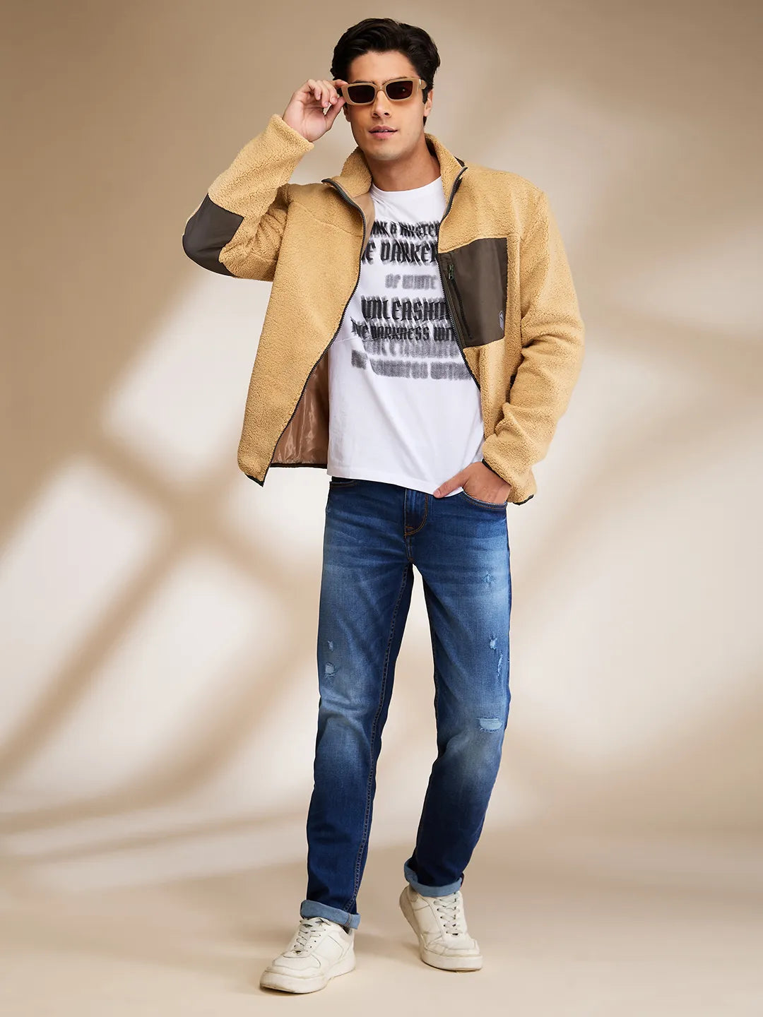 Being Human Clothing Mens-Top Sweatshirt Beige