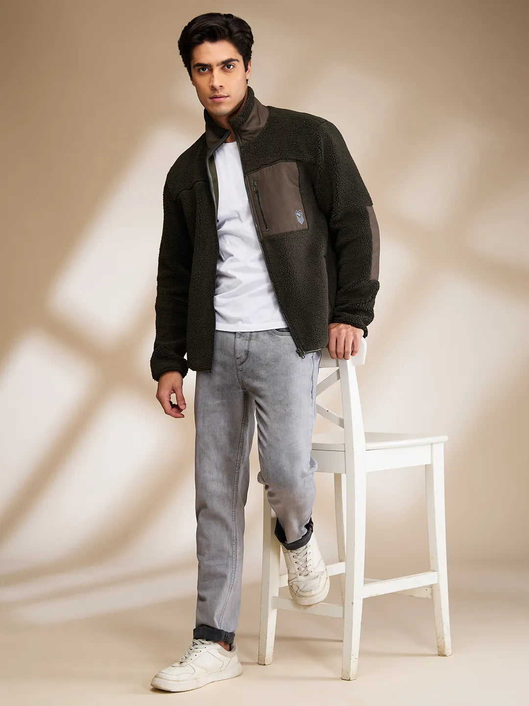 Being Human Clothing Mens-Top Sweatshirt Olive