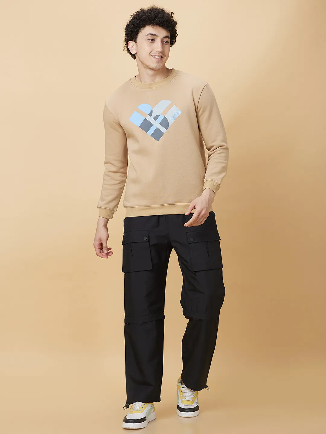 Being Human Clothing Mens-Top Sweatshirt Beige