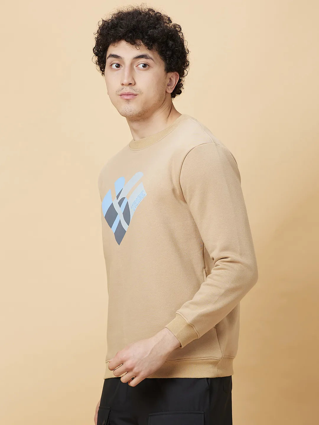 Being Human Clothing Mens-Top Sweatshirt Beige