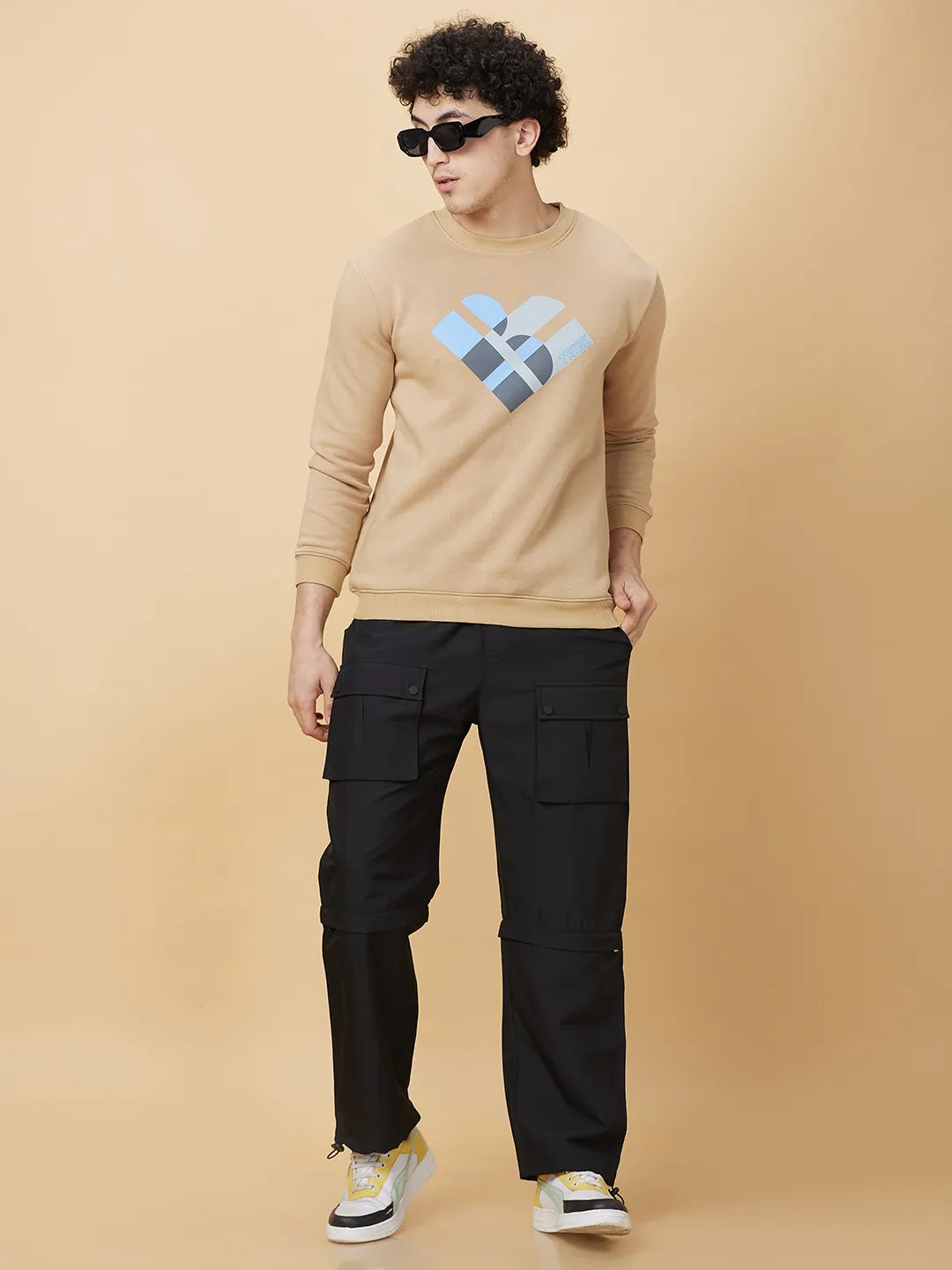 Being Human Clothing Mens-Top Sweatshirt Beige