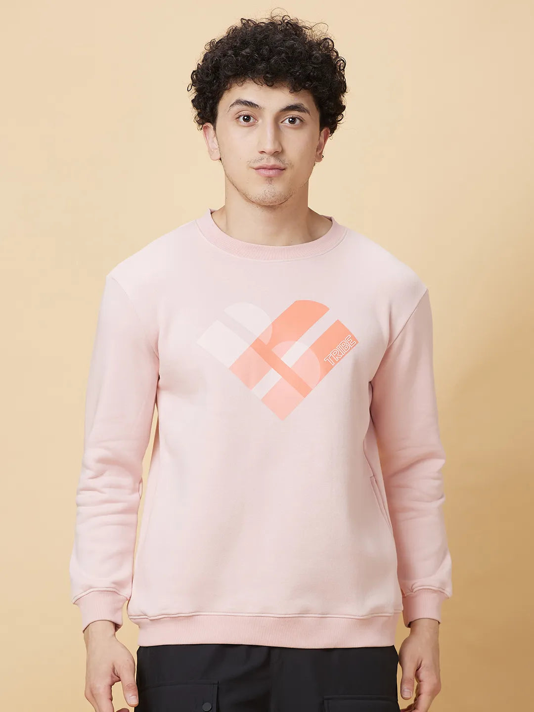 Being Human Clothing Mens-Top Sweatshirt Quartz Pink