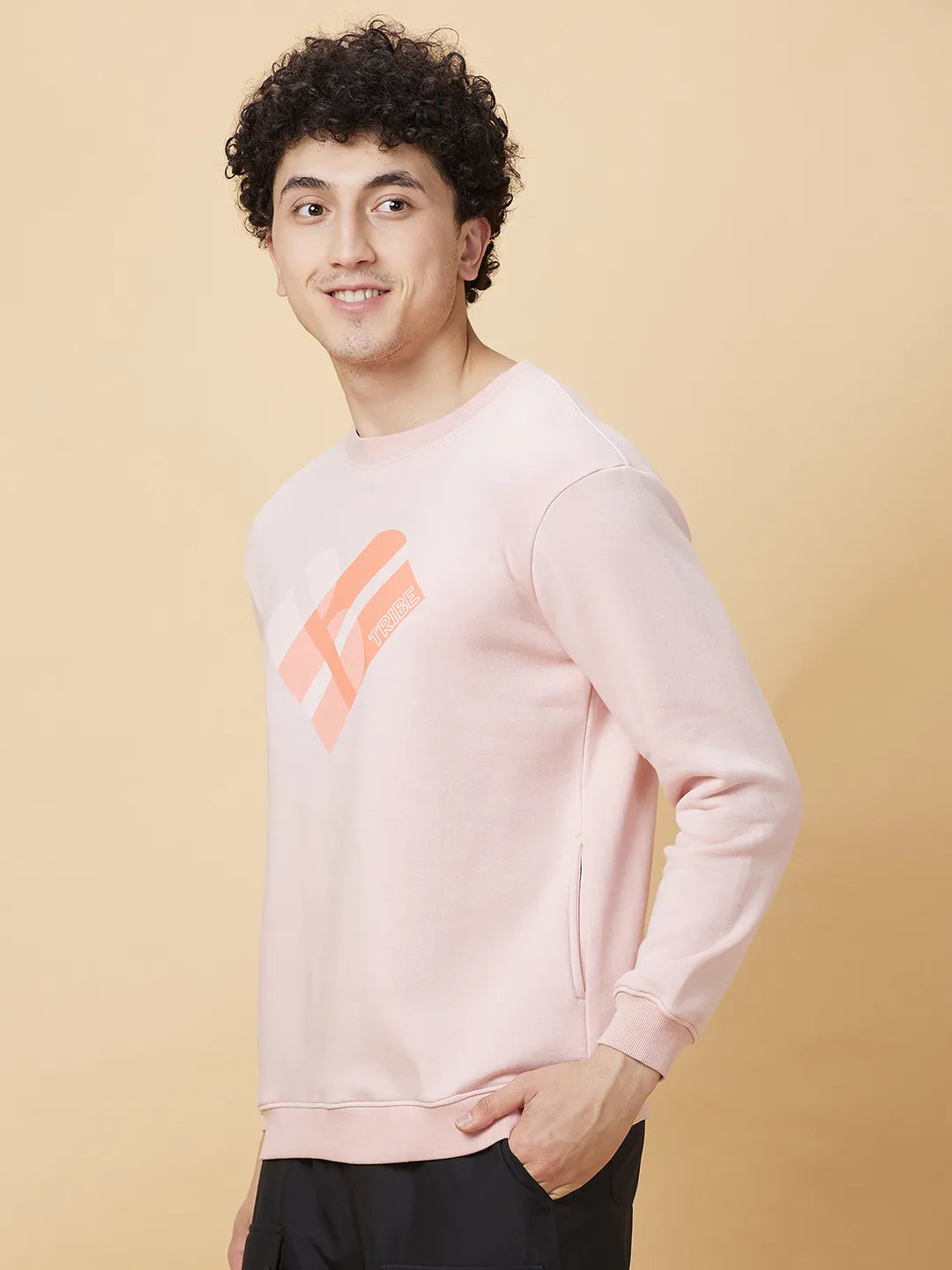 Being Human Clothing Mens-Top Sweatshirt Quartz Pink
