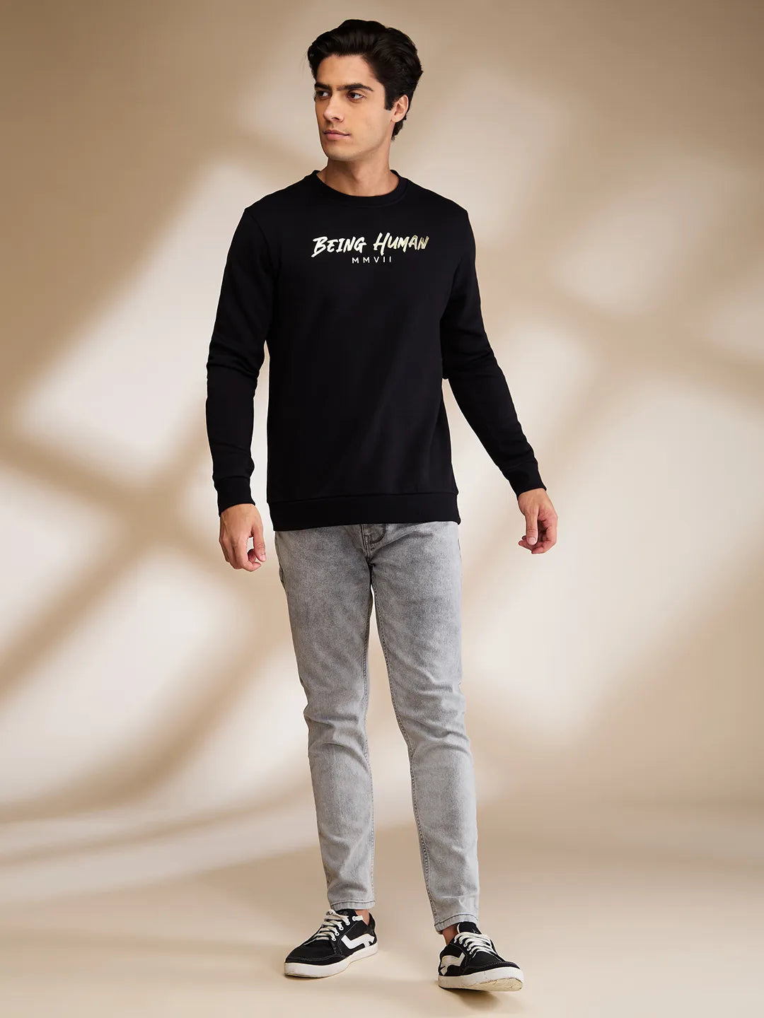 Being Human Clothing Mens-Top Sweatshirt Black
