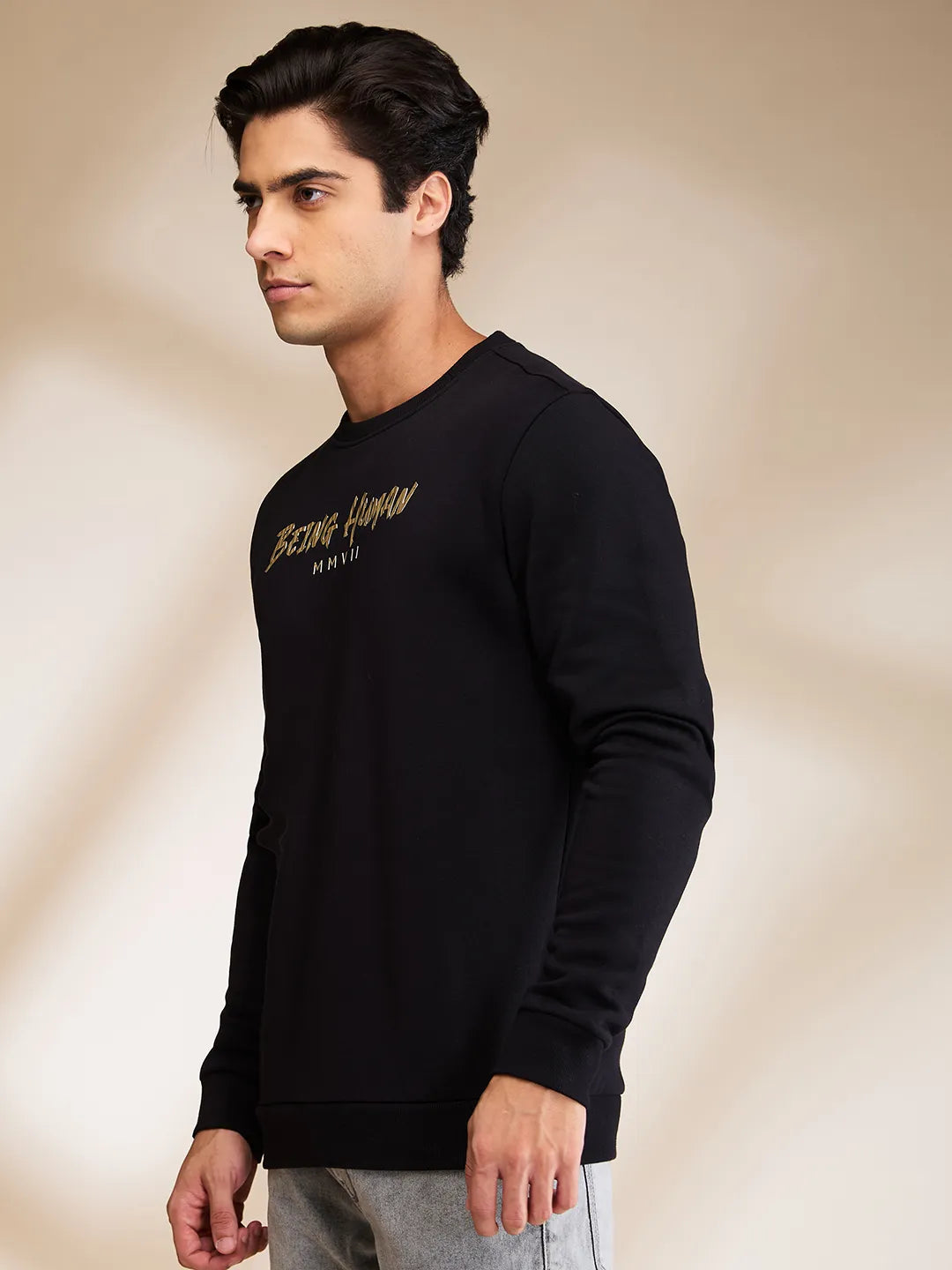 Being Human Clothing Mens-Top Sweatshirt Black