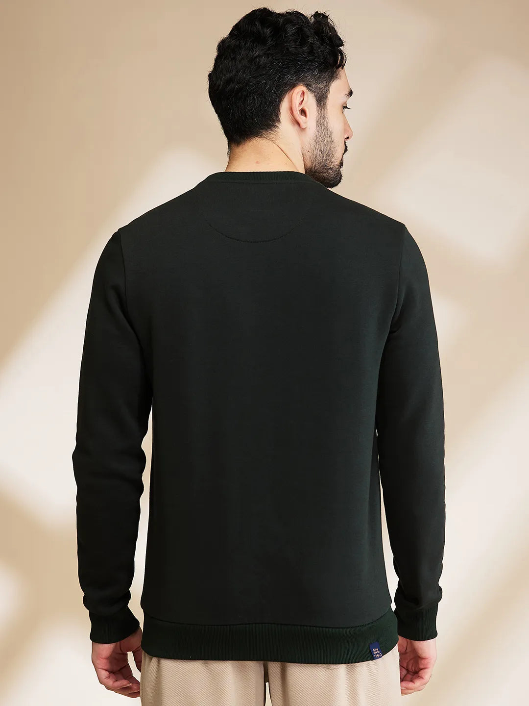 Mens-Top Sweatshirt Green by Being Human Clothing