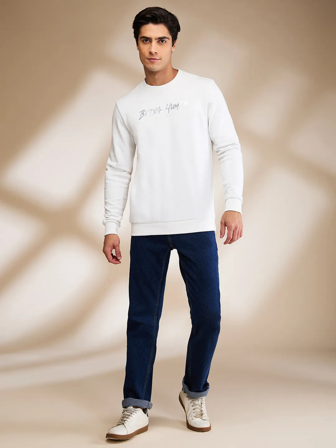 Being Human Clothing Mens-Top Sweatshirt White