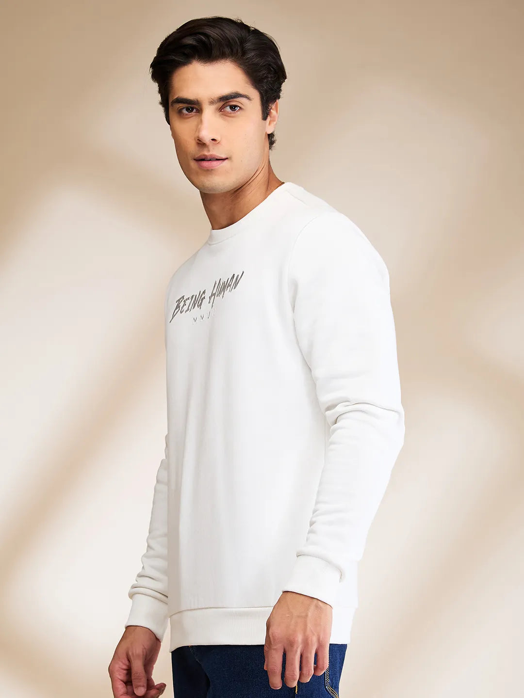 Being Human Clothing Mens-Top Sweatshirt White