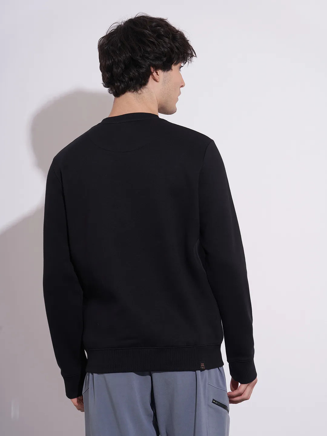 Being Human Men's Black Crew Neck Sweatshirt