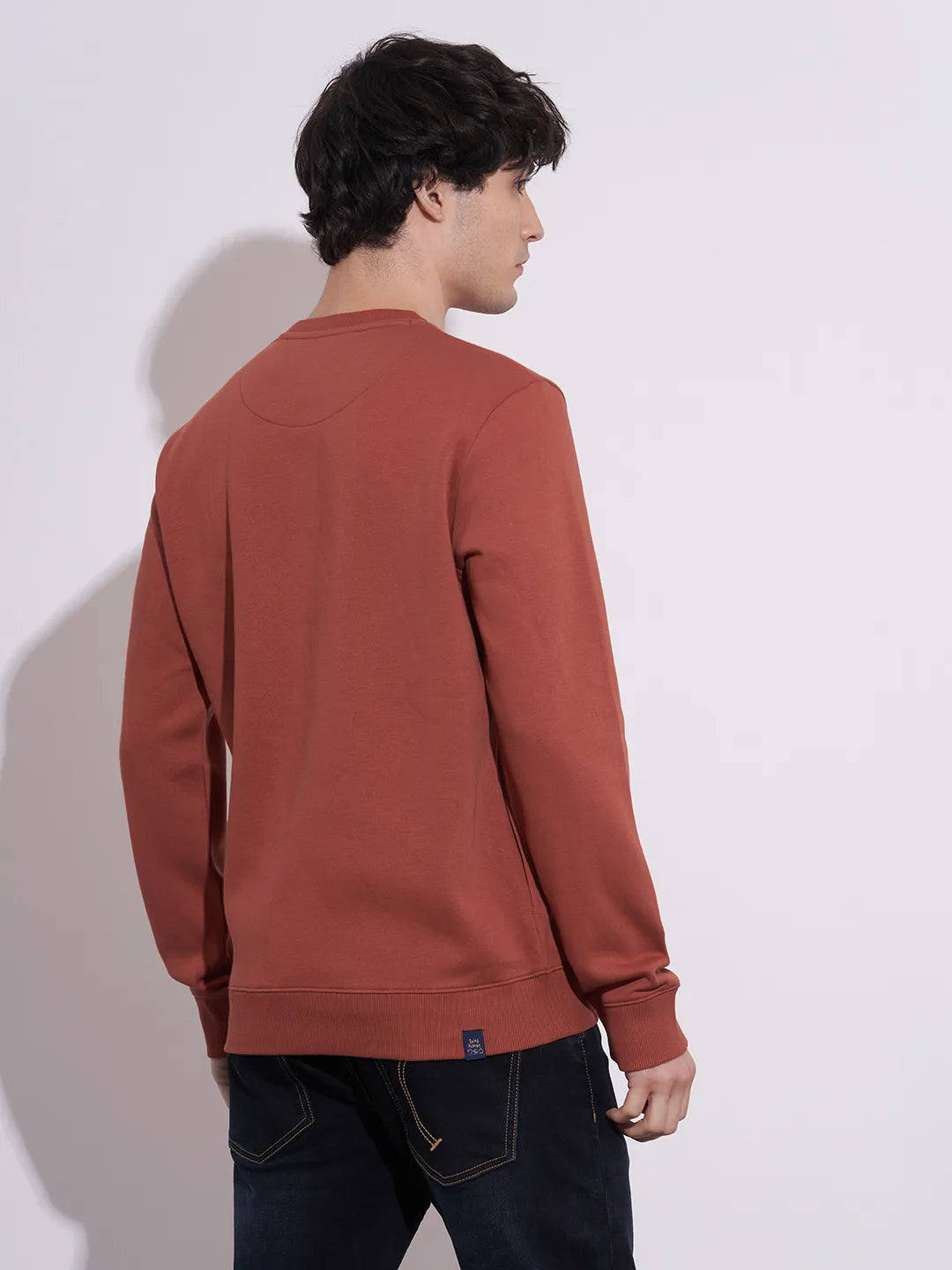 Being Human Men's Red Crew Neck Sweatshirt