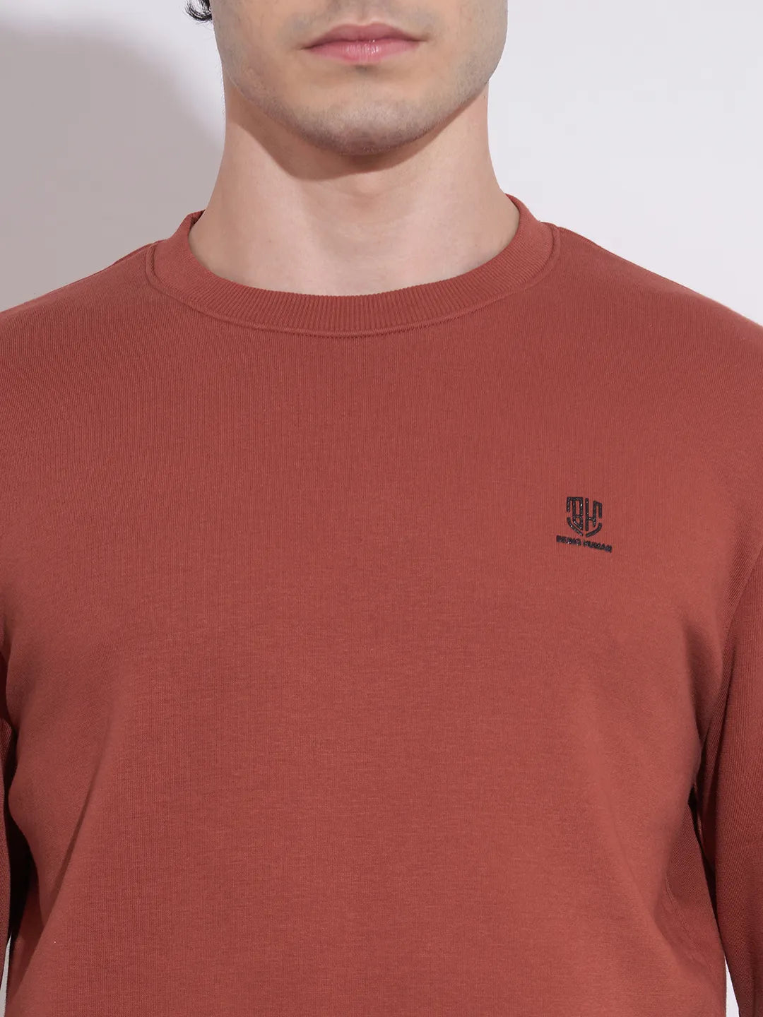 Being Human Men's Red Crew Neck Sweatshirt