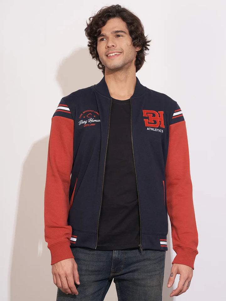 Navy Regular Fit Round Neck Men's Sweatshirt