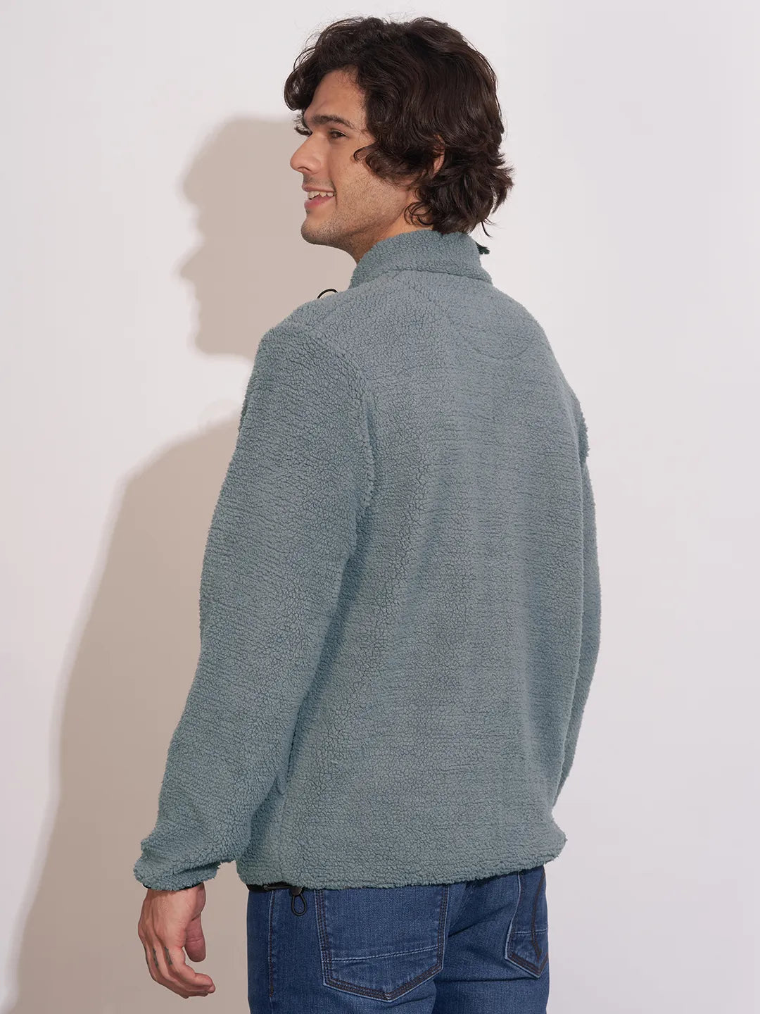 Being Human Grey Regular Fitround Neck Sweatshirt For Men