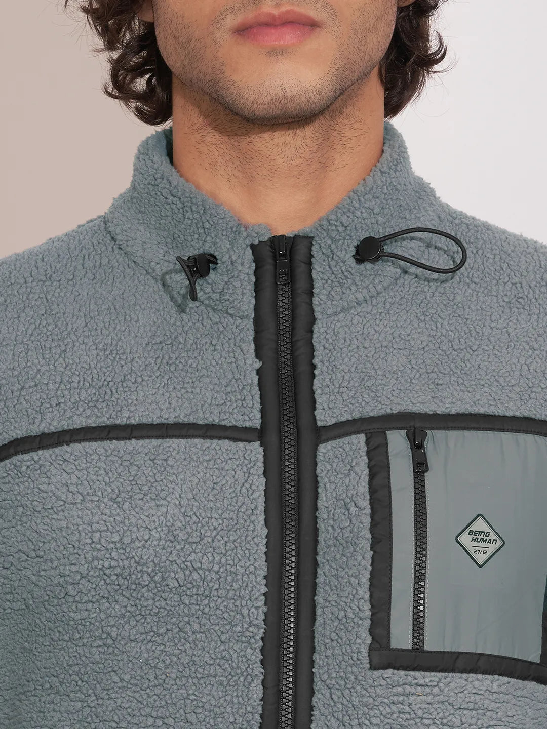 Being Human Grey Regular Fitround Neck Sweatshirt For Men