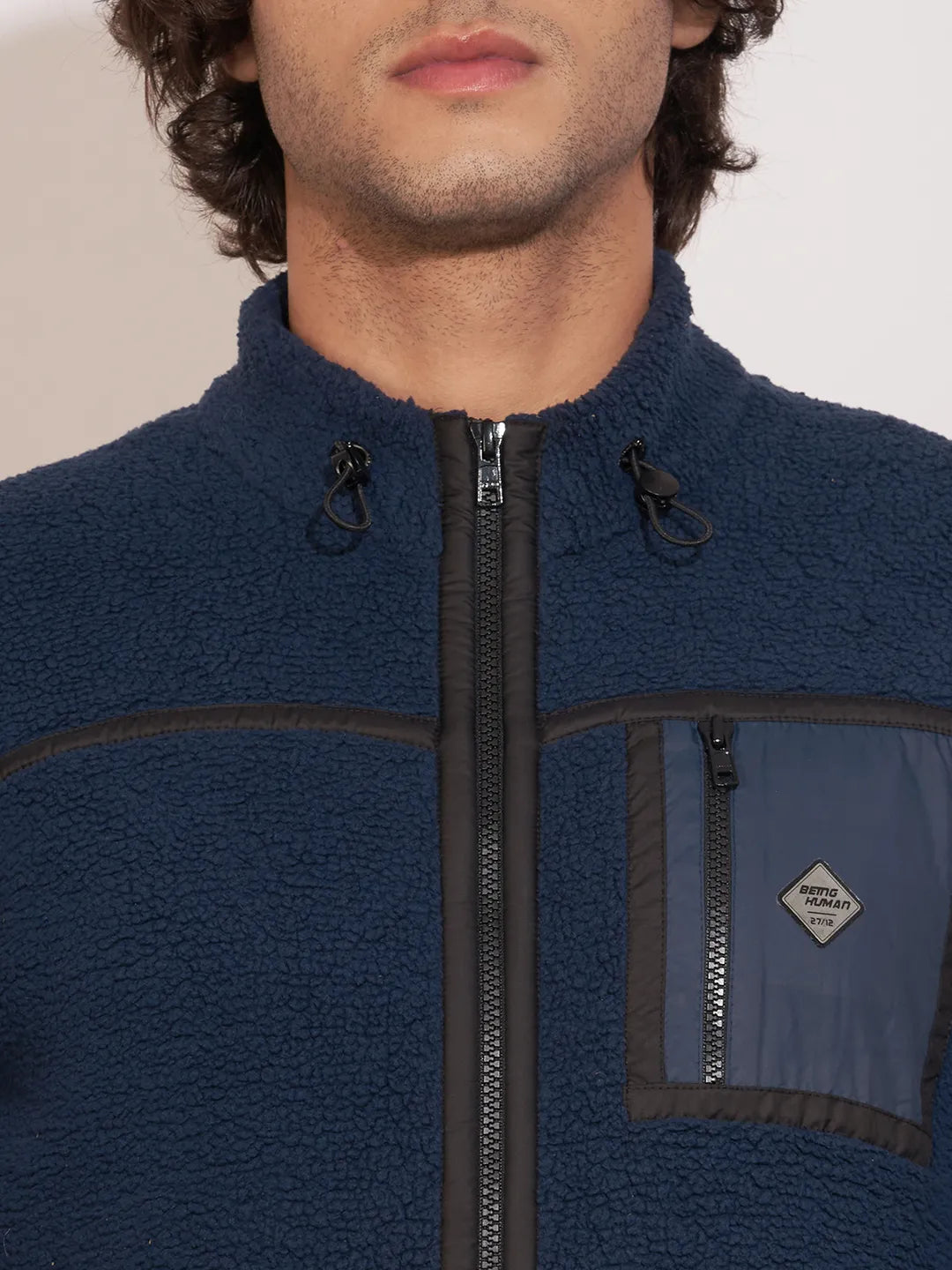 Being Human Navy Regular Fitround Neck Sweatshirt For Men