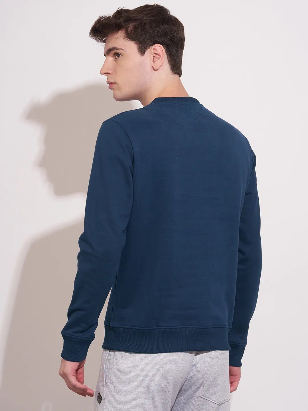 Being Human Navy Regular Fitround Neck Sweatshirt For Men