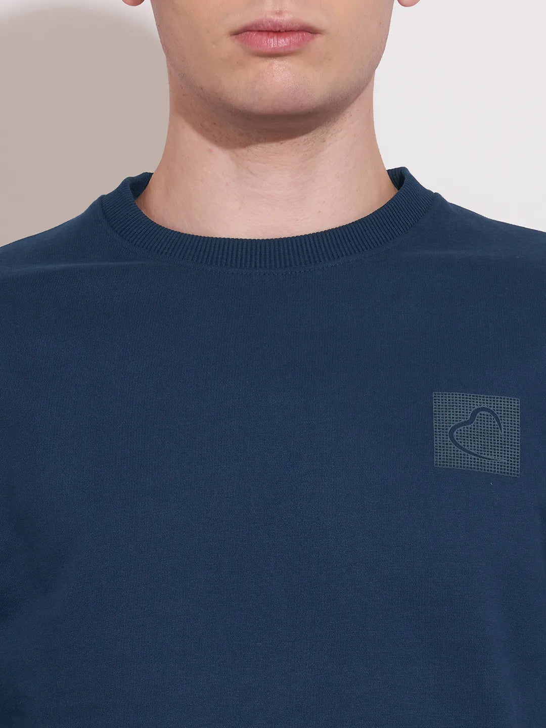 Being Human Navy Regular Fitround Neck Sweatshirt For Men
