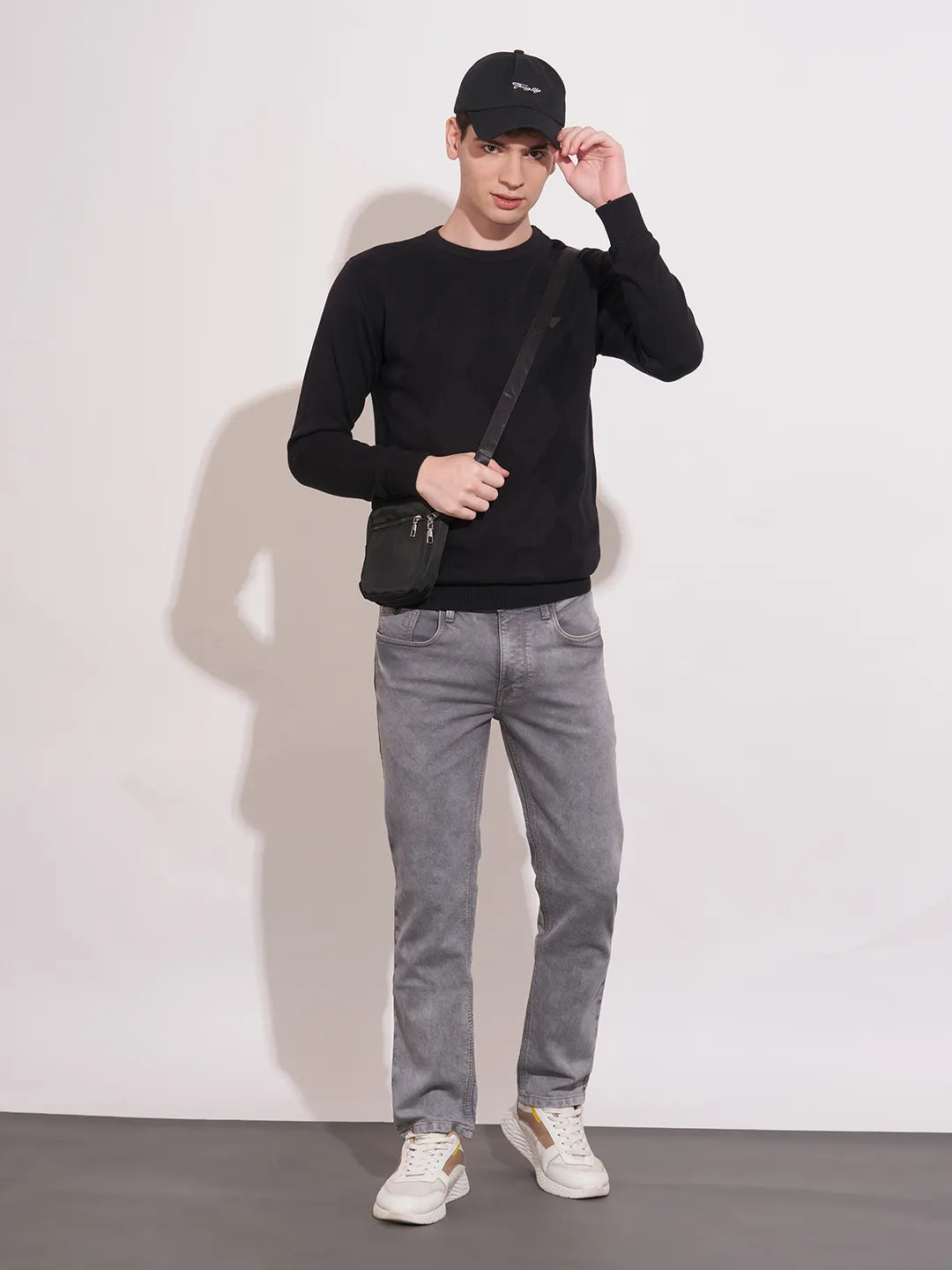 Being Human Black Regular Fitround Neck Sweatshirt For Men