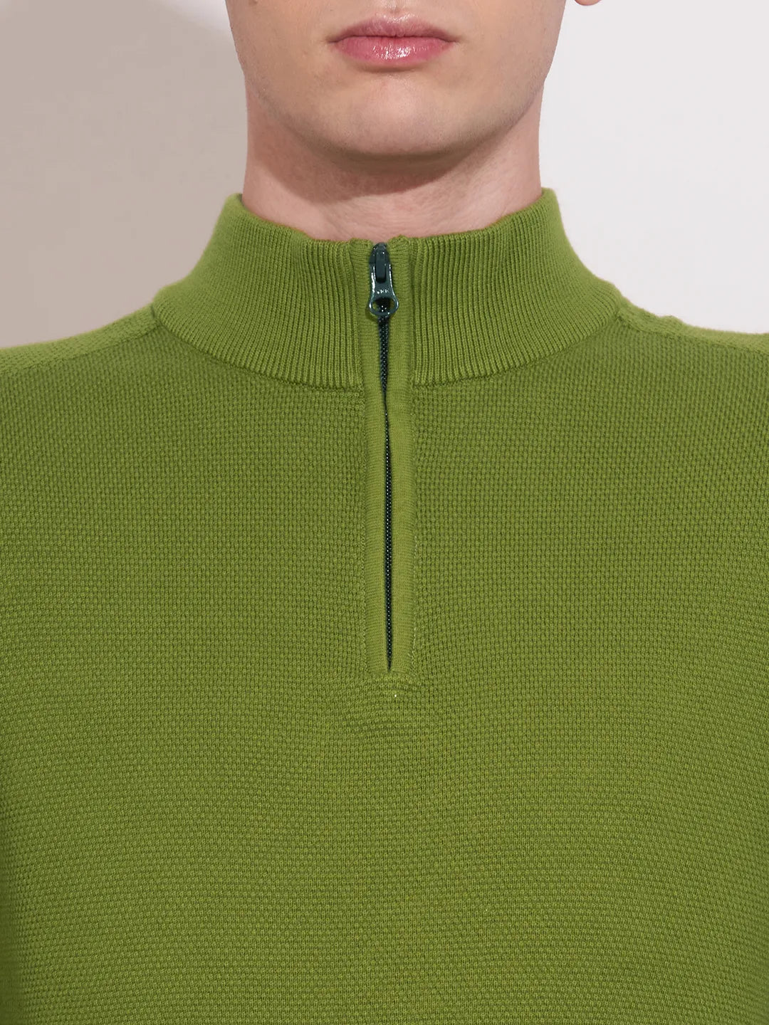 Being Human Green Regular Fitround Neck Sweatshirt For Men
