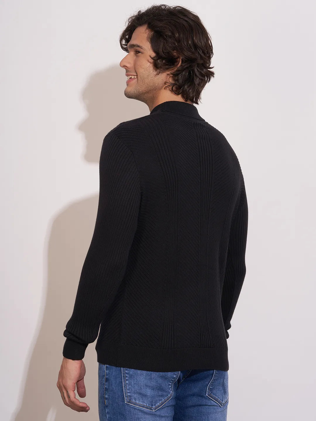 Being Human Black Regular Fitround Neck Sweatshirt For Men