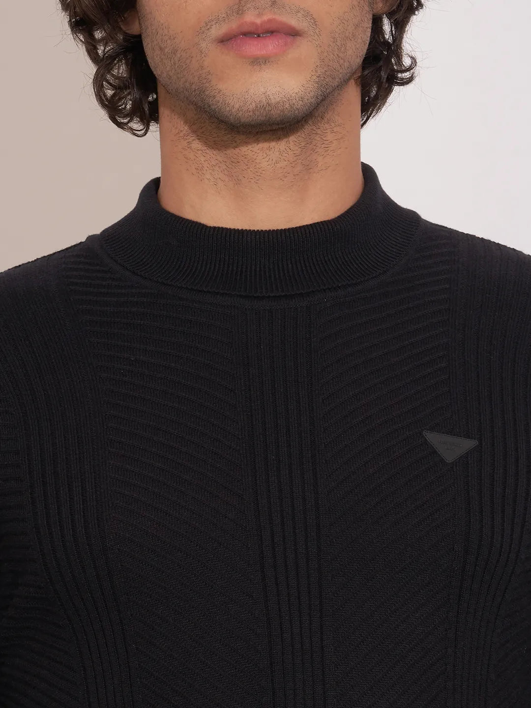 Being Human Black Regular Fitround Neck Sweatshirt For Men