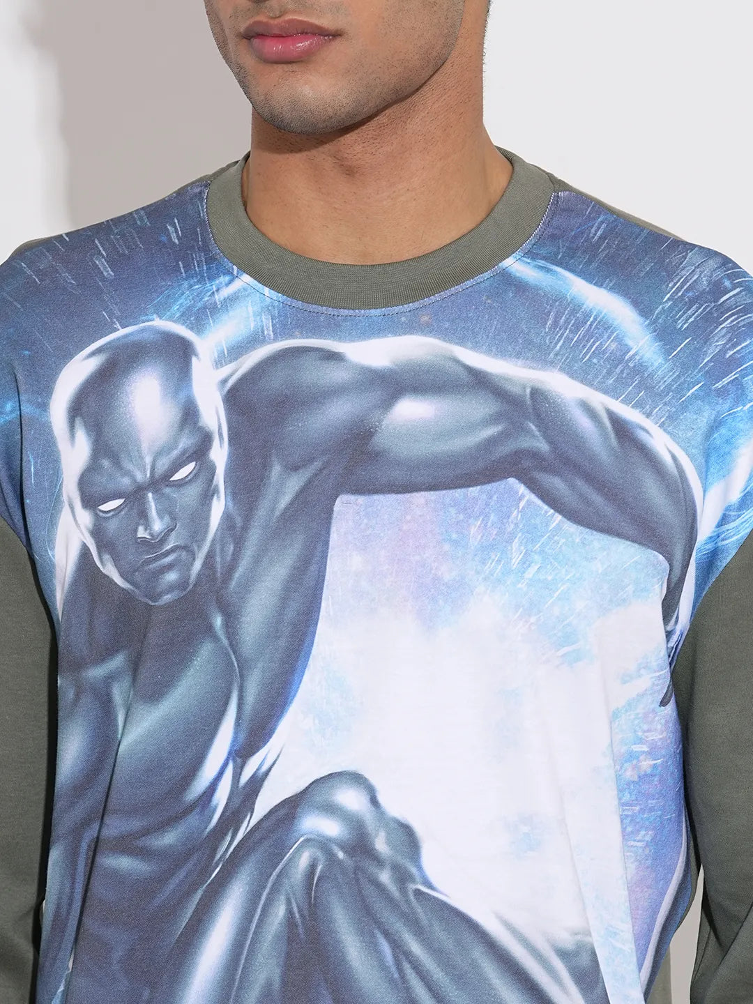 Fantastic Four Silver Surfer Printed Drop-Shoulder Sweatshirt By Being Human