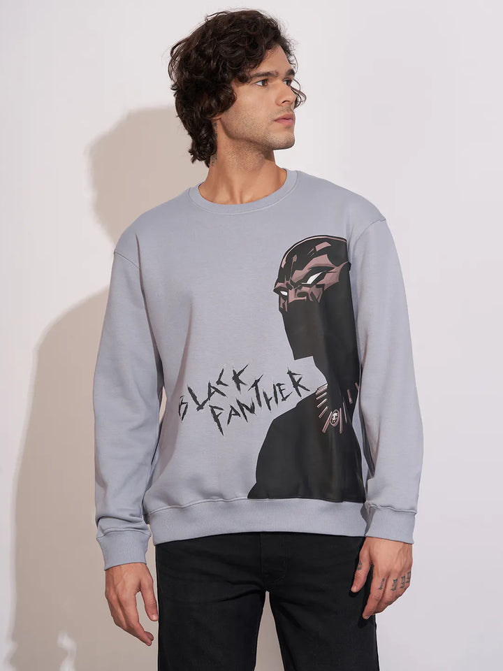 Grey Easy Fit Round Neck Men's Sweatshirt by Being Human Clothing