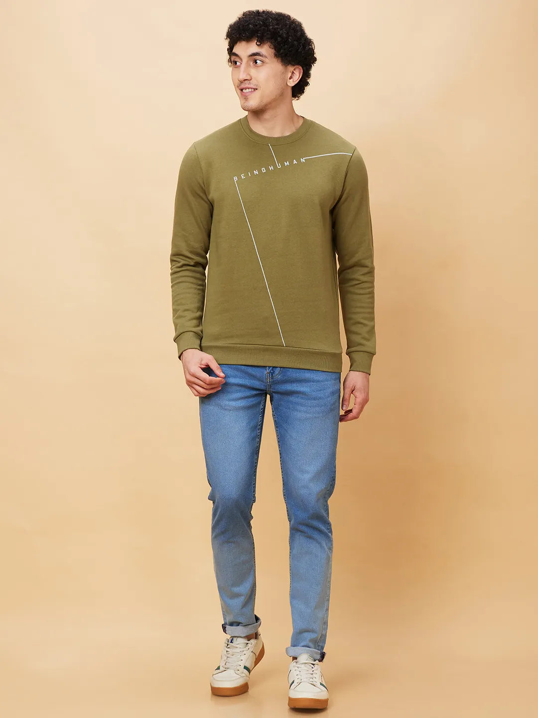 Being Human Clothing Men  Sweatshirt-Olive